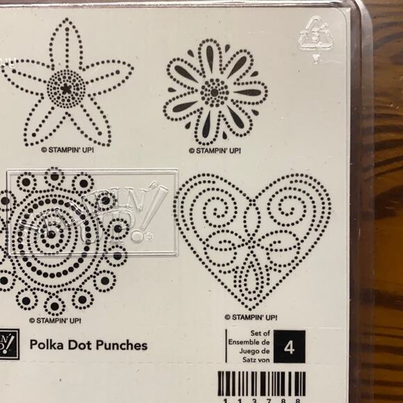 Stampin’ Up! “Polka Dot Punches” Rubber Stamp Kit UNUSED - Picture 3 of 10